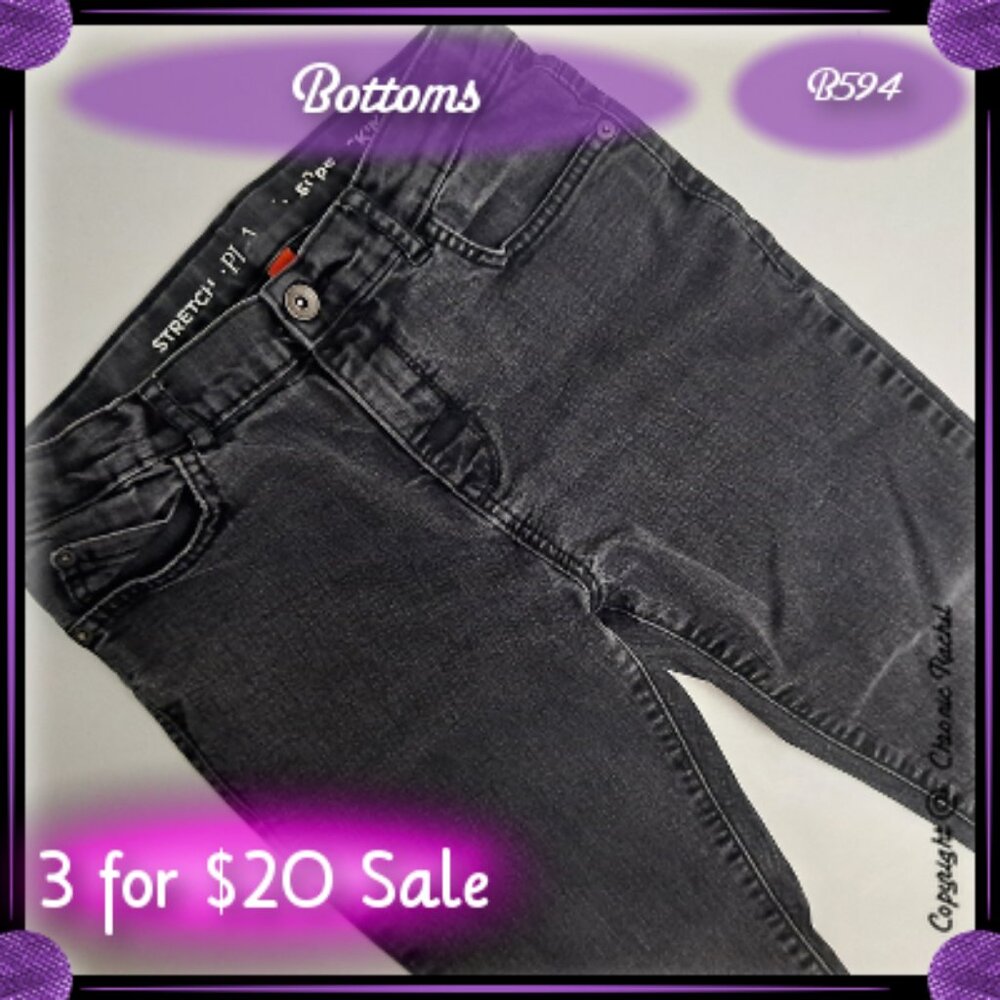 Dark Wash Adjustable-Waist Jeans
